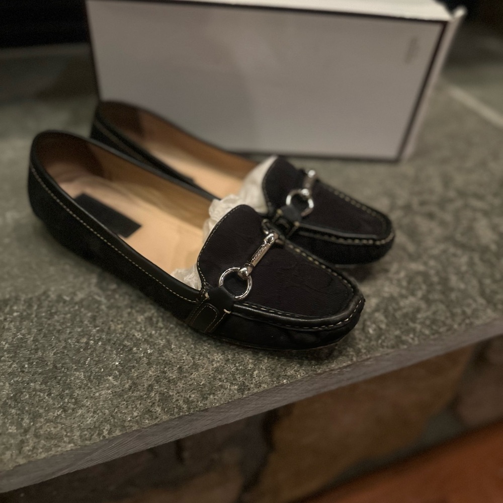 Elegant Black Coach Loafers